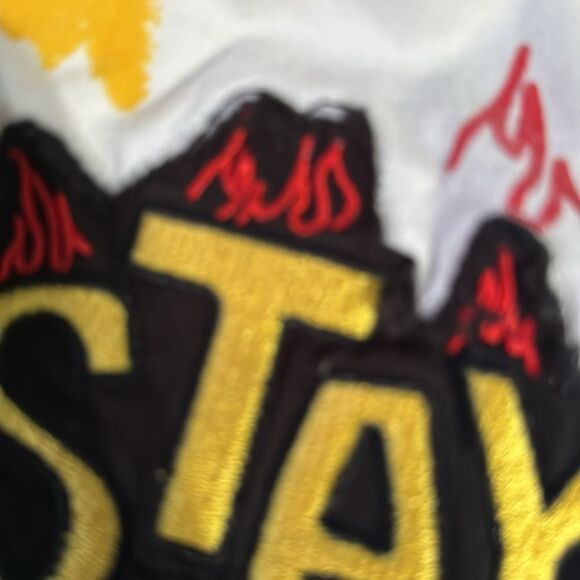 Maison Noir White Stay Focused Authentic Men's Short Sleeve Tee Shirt Sz M - Picture 8 of 8